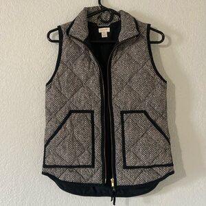 J Crew Herringbone puffer vest
